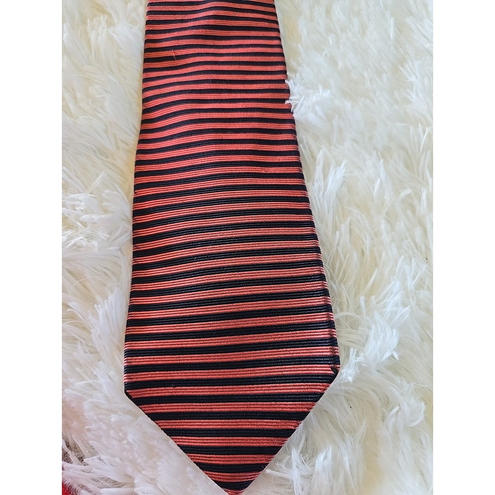 Vintage Brooks Brothers Makers All Silk Maroon/Black Striped Men's Neck Tie